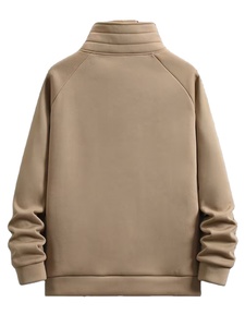 Men's Fashion Raglan Sleeve Sweatshirt Half-<b>Zip</b> Open Neckline Autumn/Winter Casual Versatile Long-Sleeve Sweatshirt Customizable - Product Image 2