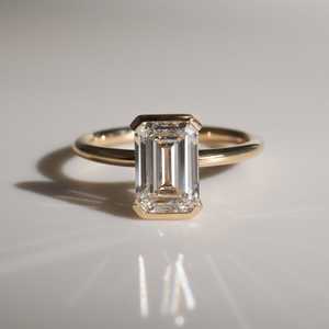 1,0-3.0cts Anillo de compromiso de diamante cultivado en laboratorio Esmeralda - Product Image 5