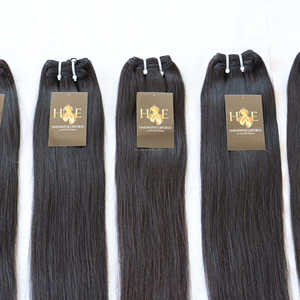 Mèches de cheveux humains péruviens, cheveux humains lisses et soyeux, Lace Frontal Closure Hd 13x6 - Product Image 3