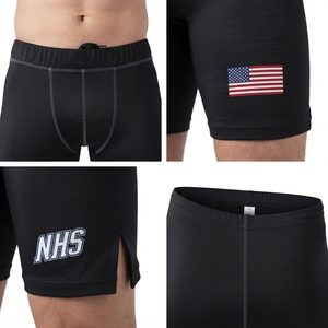 <b>Men's</b> Compression <b>Shorts</b> Spandex Athletic Body-Hugging MMA Training Wear Moisture Wicking <b>Combat</b> Sports Martial Arts Apparel - Product Image 4