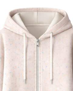 Sudadera con capucha larga personalizada con cremallera, color marfil, para mujer, abrigo de invierno con forro polar, ropa exterior informal con bolsillos, fabricante mayorista OEM personalizado - Product Image 3