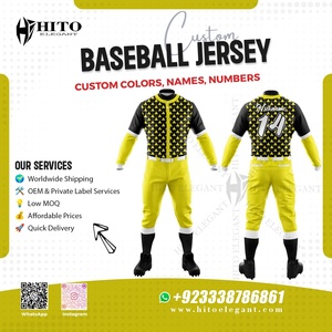 Nouveau design de maillot de Baseball personnalisé sublimé uniforme de softball vêtements d'équipe vêtements de sport ensemble respirant coupe athlétique de couleur de bloc - Product Image 2
