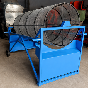 Trommel rotatif robuste bleu pour la séparation du sol, du gravier, du sable et de la pierre, et la transformation des matériaux de construction - Product Image 3