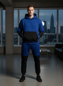 Conjunto de Sudadera con Capucha y Pantalones Deportivos Personalizados de 450 GSM, Sudadera Holgada de Estilo Urbano, Fabricante de Trajes Deportivos para Hombre - Product Image 5