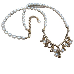 Ecklace-gargantilla de abradorita, collar de perlas oonstone - Product Image 1