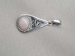 Pendentif en opale rose, argent sterling 925, bijoux faits à la main, collier en pierre précieuse naturelle unique pour femmes et hommes, cadeau - Product Image 6
