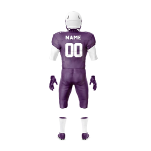 Uniforme de football américain personnalisé léger et respirant à manches courtes, grande taille, couleur unie de haute qualité, 100% col en V sur le devant - Product Image 5