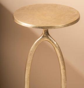 Table console moderne en laiton avec base en marbre blanc, meubles contemporains pour salon - Product Image 2