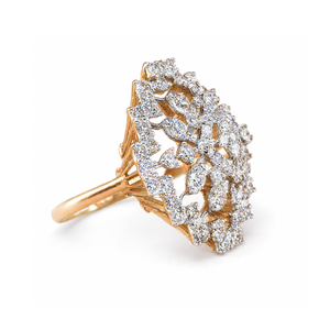 Exquisite Brilliant Cut <b>Diamond</b> <b>Ring</b> | 14K Rose Gold Statement <b>Ring</b> for Women | Luxury Engagement Anniversary Fine Jewelry Gift - Product Image 1
