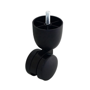 Mini Twin <b>Wheel</b> Caster with Swivel Plate <b>Furniture</b> - Product Image 3