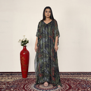 chinese dress ladies CGAOMP Caftans for Women Beach Blouse Over Sized Kaftan Dresses Positioning  Rust Flower Holiday Robe Middle Eastern Robe Plus Size Kaftan Dress (23154  jujube red,One Size) at Amazon Women's Clothing store main image 0