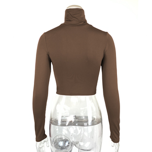 Sudadera Corta para Mujer, Estilo Desgastado, Color Marrón, Lavado Ácido, Oversize, de Algodón Grueso, Estilo Urbano, a la Moda - Product Image 2