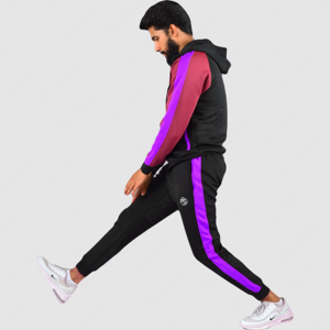 Vente en gros de survêtements d'entraînement de gymnastique, Sports de fitness, survêtement de jogging pour hommes avec panneau de couleur contrastée - Product Image 2