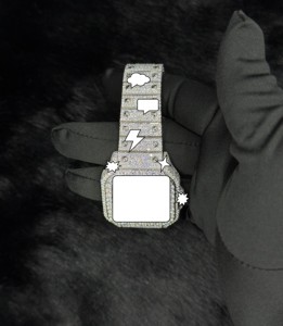 Montre mécanique automatique de luxe en acier inoxydable avec cadran en verre brillant et mouvement japonais, ornée de moissanite VVS en gros - Product Image 5