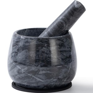 Ensemble mortier et pilon en marbre noir - Kit de broyage en gros Inde - Product Image 2