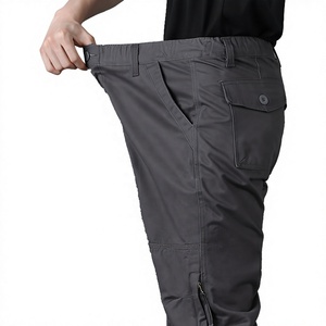 Pantalones cargo de algodón para hombre, pantalones de trabajo tácticos con múltiples bolsillos, pantalones de estilo utilitario con múltiples bolsillos para uso informal y ropa de calle - Product Image 3