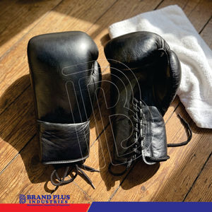ถุงมือฝึกซ้อมมวย Brand Plus Professional Boxing รุ่นน้ำหนักเบา แบบผูกเชือก ดีไซน์สั่งทำได้ หนังแท้ สำหรับผู้ใหญ่ ไทย - Product Image 4