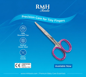 RMH <b>Tools</b> Curved Stainless Steel Sharp Cuticle Scissors Multifunctional Durable Design - Product Image 6