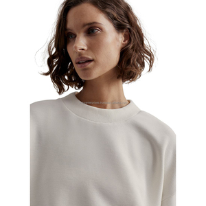 เสื้อสเวตเชิ้ตผู้หญิงไซส์ใหญ่ ระบายอากาศได้ดี น้ำหนัก 340 กรัม ผ้าฝ้าย 100% คุณภาพสูง สไตล์ใหม่ ขายดี - Product Image 4