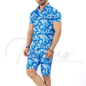 Conjunto de Dos Piezas de Verano 2026 de Alta Calidad, Corte Regular, Shorts de Playa para Hombre y Camisa Casual con Estampado Completo, Traje de Playa Transpirable - Product Image 4