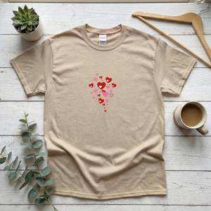 T-shirt en coton pour femmes, motif cœur d'amour, pour la Saint-Valentin, pour petite amie, femme, couples - Product Image 5