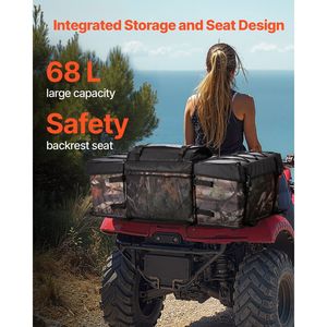 Borsa Portaoggetti Posteriore per ATV 68L in Tessuto Oxford con Cuscino in Spugna e Portabottiglie 600D per Portapacchi Posteriore - Product Image 2