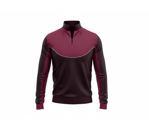 OEM Sports Quarter Zip <b>Pullover</b> – Custom Gym Wear <b>Jacket</b> for <b>Men</b> Women Youth Sportswear Quick Dry Team <b>Pullover</b> - Product Image 2