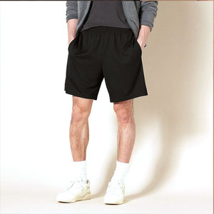 Shorts de sport en toile respirante à séchage rapide pour hommes, 100 % coton, taille haute élastique, vente en gros - Product Image 1