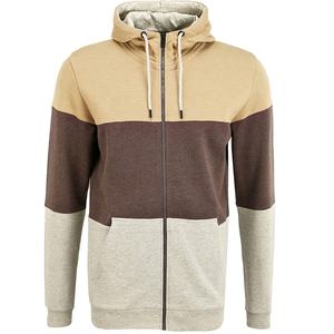 High quality cotton slim fit zzipper Color block men's custom sweatpants hoody <b>jumper</b> jogging hoodies men - Product Image 1