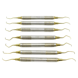 Kit d'instruments de planification radiculaire pour le calcul dentaire : Curettes Gracey, Détartreur en forme de faucille Hu-Friedy, Locus Manuel - Product Image 2