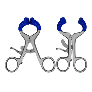 Écarteur buccal pédiatrique Molt Mouth Gag 3,5 po avec embouts en PVC bleu, en acier inoxydable chirurgical, avec verrouillage à cliquet, ergonomique et manuel - Product Image 4