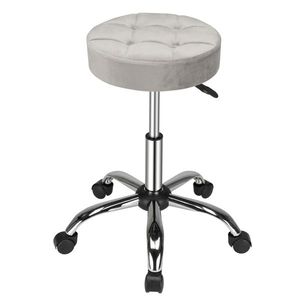 Chaise de technicien grise 150 kg en polaire et nylon, avec neuf compartiments, boucle en cuir et pieds à cinq branches, pour salon de beauté - Product Image 3