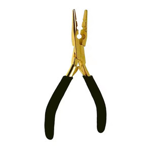 Pince à extensions capillaires professionnelle avec poignée en caoutchouc confortable, outil d'application durable et antidérapant pour tissage de cheveux - Product Image 5