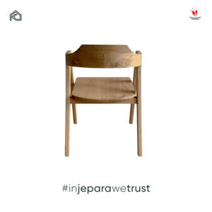 Chaise de salle à manger en bois massif avec dossier incurvé, fauteuil en bois naturel pour restaurant, café, hôtel, villa, mobilier d'hôtellerie - Product Image 3