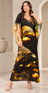 Robe longue ample pour femme, style Dashiki africain, manches kimono, imprimée - Product Image 2