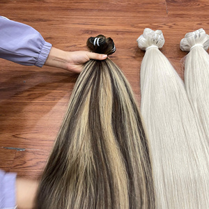 Extensions de Cheveux Humains Vietnamiens Bruts Non Traités, Toutes Longueurs, Couleur Piano Personnalisée, Prix de Gros, Cheveux Naturels à Tisser - Product Image 1