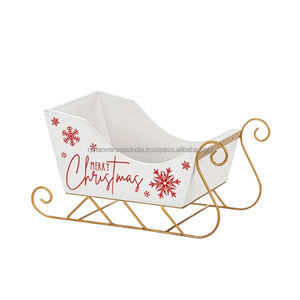 Pendentif traîneau de père Noël en fer au design élégant de la meilleure qualité, idéal pour les décorations de table de Noël à prix compétitif - Product Image 6