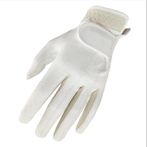 Gants de golf blancs pour femmes, en cuir véritable, antidérapants, respirants, évacuant l'humidité, accessoires de sport, fermeture à enfiler - Product Image 3