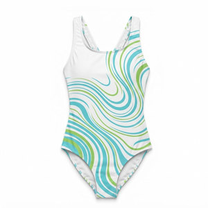 Traje de Baño Duradero de Una Pieza para Mujer, Personalizado, Deportivo, de Secado Rápido, con Estampado Atlético, para Playa, Piscina, Deportes y Entrenamiento - Product Image 1