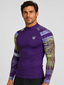 Rashguards écologiques pour hommes, fabrication par transfert thermique, tendance, haute qualité, BJJ, personnalisés, numériques, antibactériens, respirants - Product Image 3