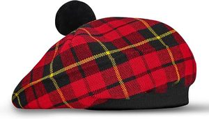 Sombrero Tammy de Tartán Wallace al por Mayor |   Gorro Tradicional Escocés de las Tierras Altas, Toorie |   Accesorios para la Cabeza de Banda de Pipe |   100% Acrílico - Product Image 2