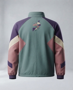 Chaqueta Cortavientos Varsity Retro de los 90 con Bloques de Color, Personalizada para Hombre y Mujer - Product Image 2