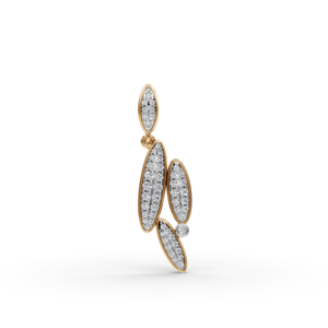 Collier pendentif en or plaqué 18 carats pour femme, avec diamant taille marquise en forme de plante, chaîne à maillons de luxe pour usage quotidien - Product Image 2