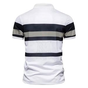 Polos, polos para hombre, polos de secado rápido de nailon Spandex, polos de Golf, logotipo personalizado, estampado de patrón 3D sólido, manga corta de punto - Product Image 5