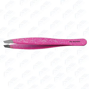 Instrumento de belleza profesional al por mayor, pinzas clásicas para cejas con punta inclinada, pinzas de precisión de acero inoxidable duradero. - Product Image 3