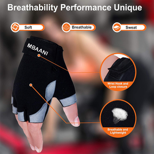 Gants de fitness respirants pour hommes et femmes avec support de poignet rembourré pour soulevé de terre, entraînement et tractions - Product Image 2