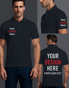Custom Printed White Men's Cotton Polo Shirt Breathable Work Fashion Uniform Silk Screen Printed ODM Service Oeko-<b>Tex</b> Standard - Product Image 2