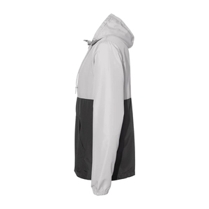 Chaqueta cortavientos de nailon impermeable y de secado rápido con capucha y cuello alto de media cremallera para hombre, ideal para invierno, venta al por mayor. - Product Image 1