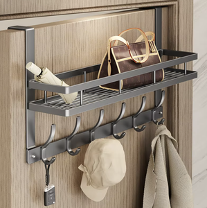 Heavy Duty Over Door Hooks Door Hanger Rack for Clothes Towels Bags Coats <b>Hats</b> Home Storage Organizer - Product Image 3