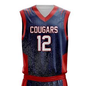 Uniformes de Baloncesto Sublimados Personalizados Ligeros de Venta Caliente, 100% Poliéster, Secado Rápido, Sin Mangas, Transpirables, Conjunto Deportivo - Product Image 4